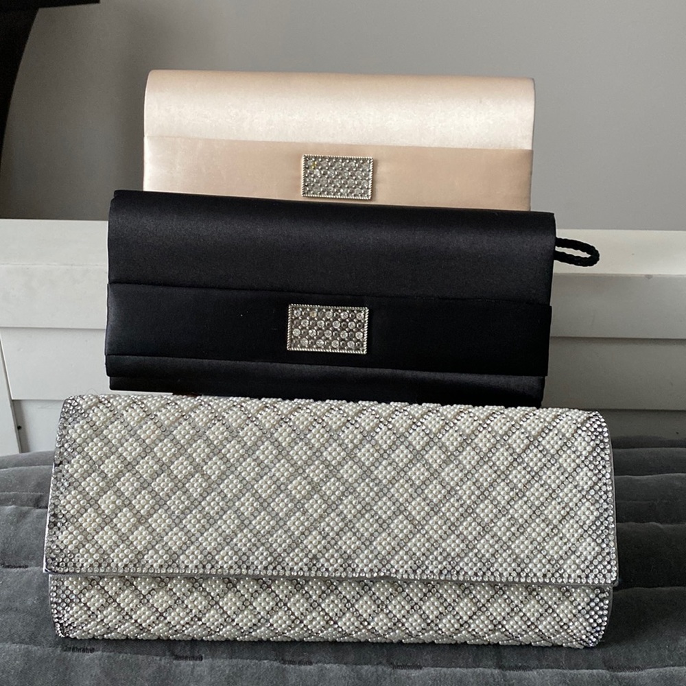 Satin Evening Clutch Handbags - Set of 3